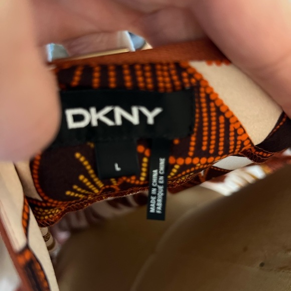 DKNY slip dress size large fall foliage print - Picture 7 of 7